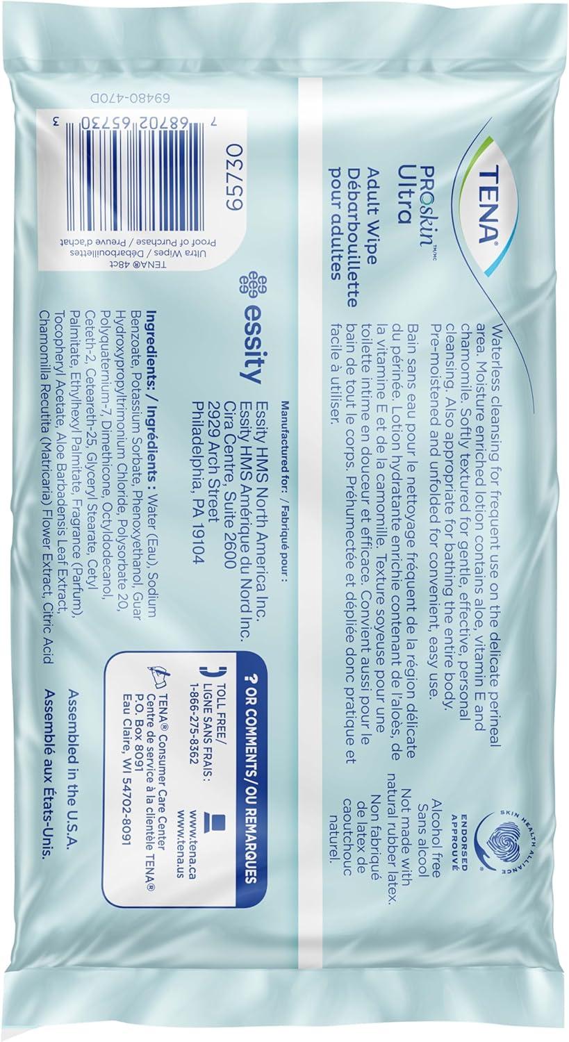 image:imageTENA Adult Wipes for Incontinence Body Cleansing Wipes for Adults ProSkin 288 Count48 Count Pack of 12
