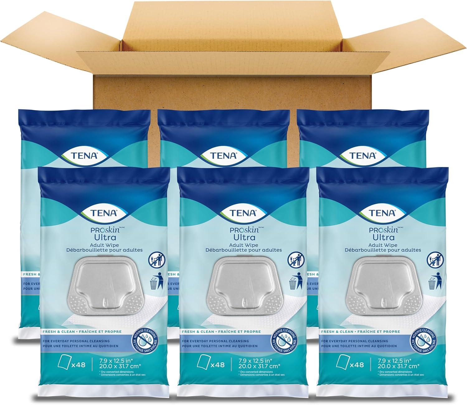 image:imageTENA Adult Wipes for Incontinence Body Cleansing Wipes for Adults ProSkin 288 Count48 Count Pack of 12