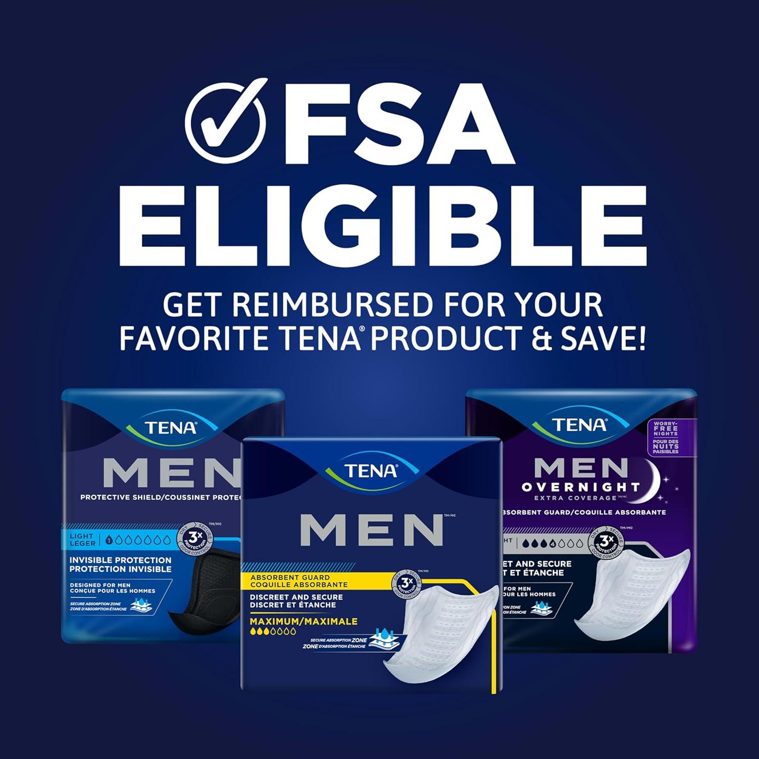 image:imageTENA Incontinence Guards Overnight Absorbency amp Advanced Odor Protection Incontinence Guards for Men 90 ct120 Count