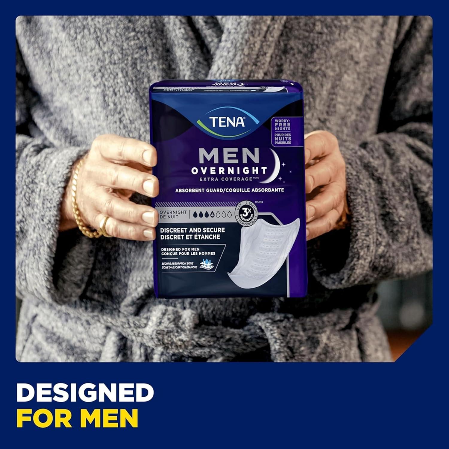 image:imageTENA Incontinence Guards Overnight Absorbency amp Advanced Odor Protection Incontinence Guards for Men 90 ct90 Count