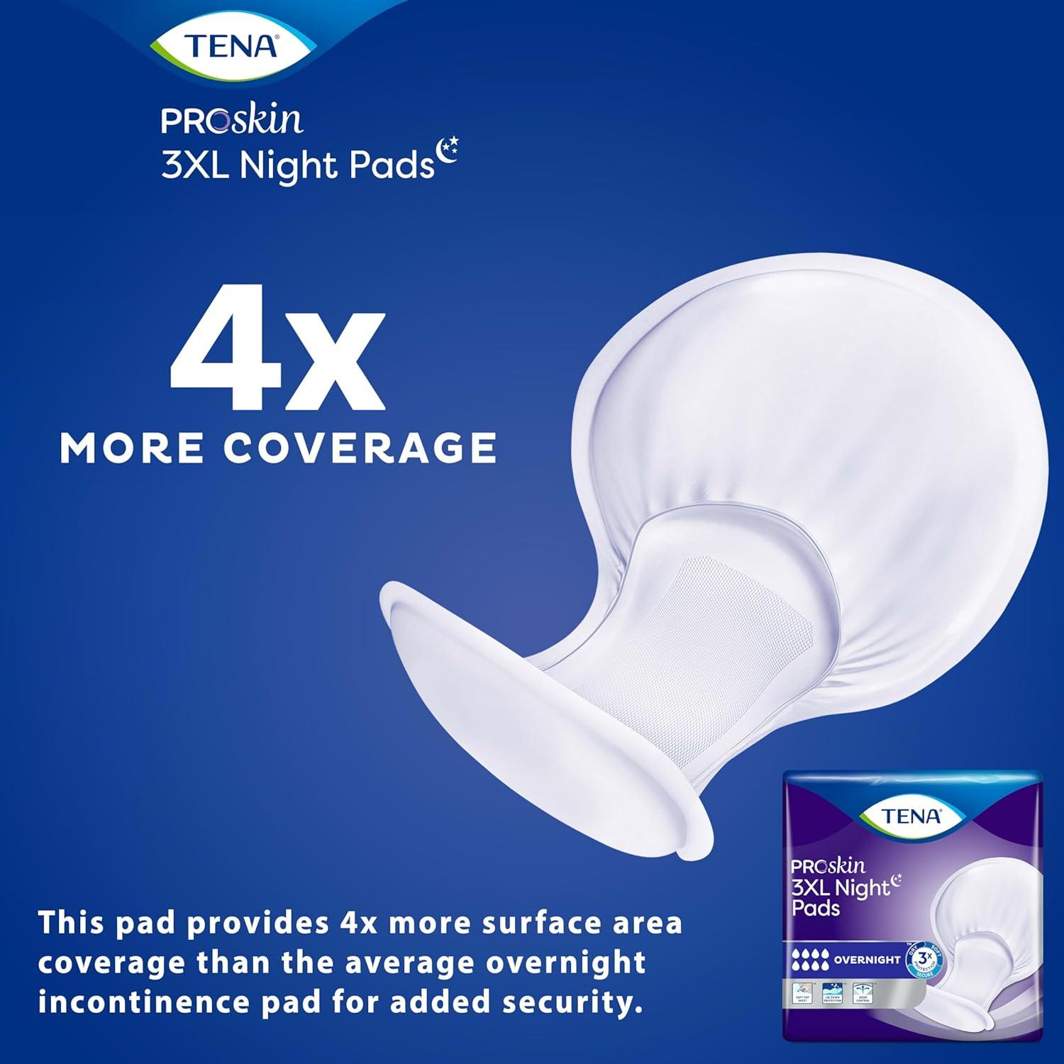 image:imageTENA Incontinence Pads 3XL Plus Size Overnight Absorbency for Men amp Women ProSkin 48 CountXXXL