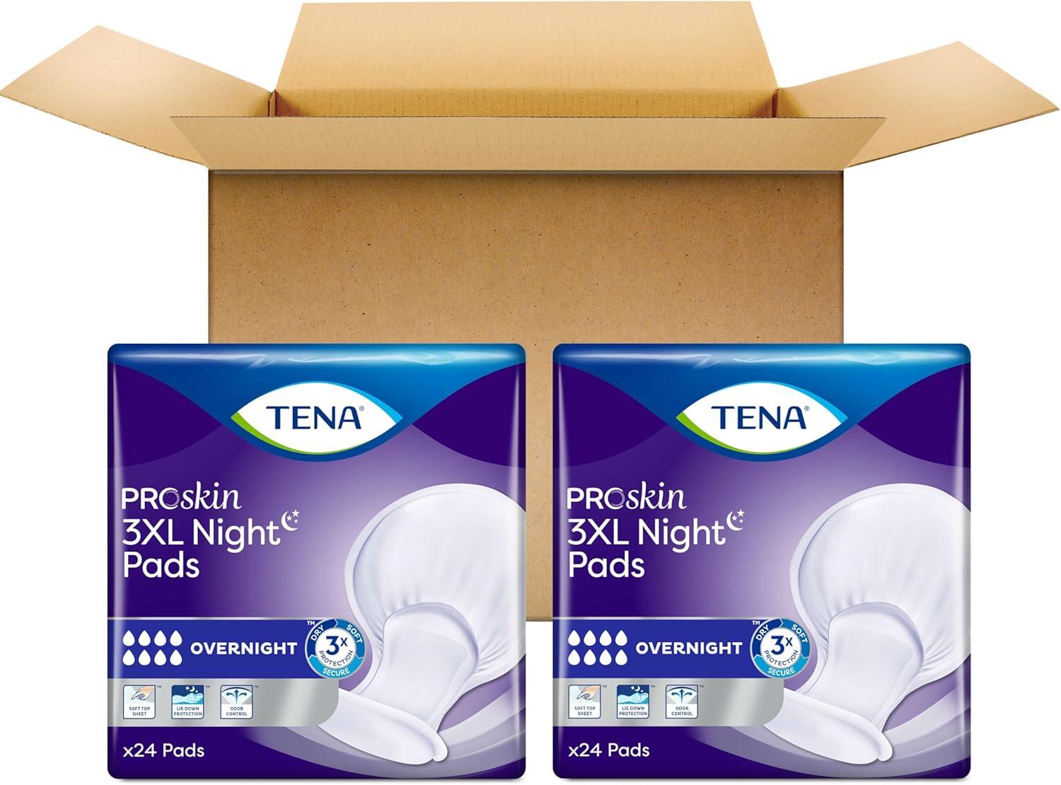 image:imageTENA Incontinence Pads 3XL Plus Size Overnight Absorbency for Men amp Women ProSkin 48 CountXXXL