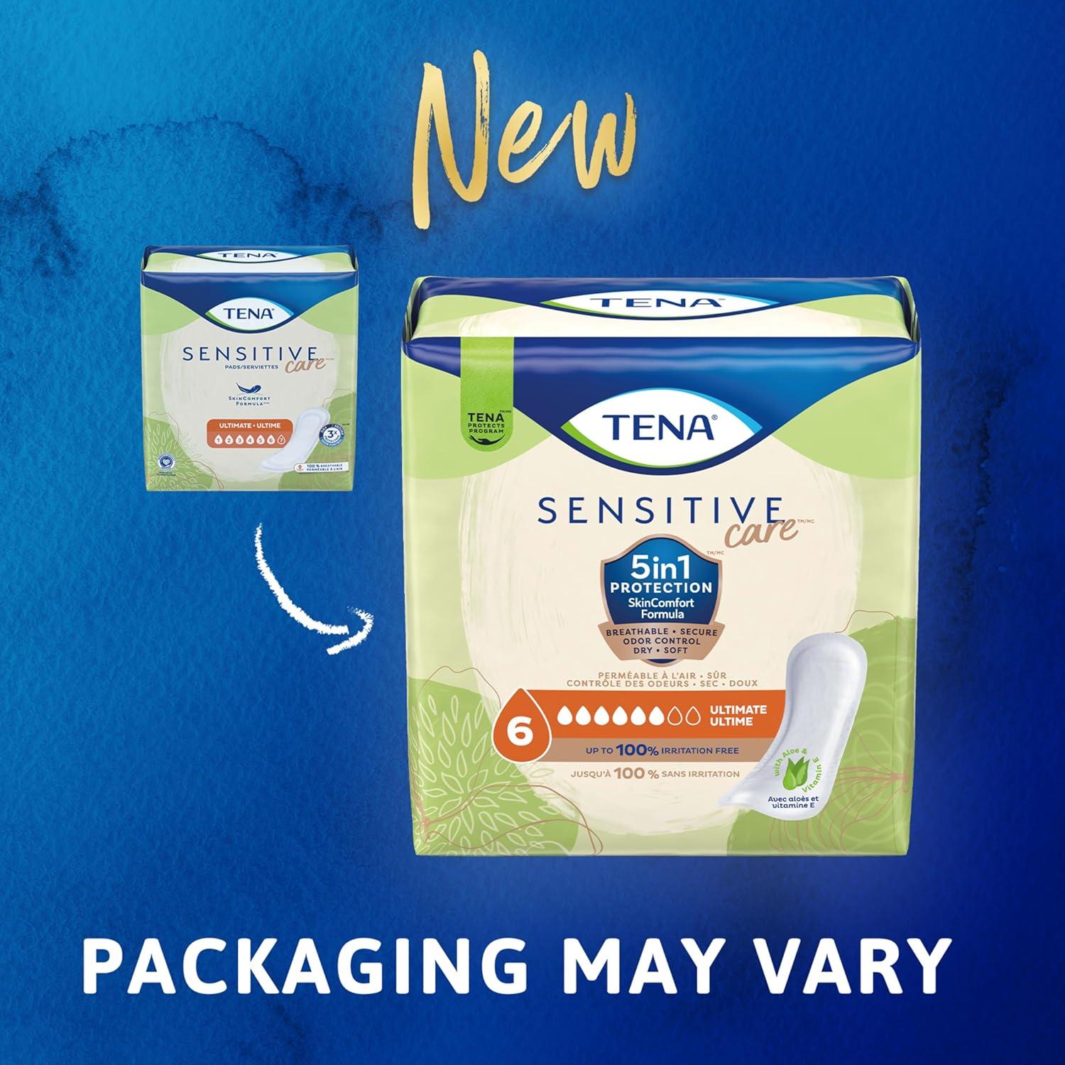 image:imageTENA Incontinence Pads Bladder Control amp Postpartum for Women Ultimate Absorbency Aloe and Vitamin E Sensitive Care 99 CountRegular