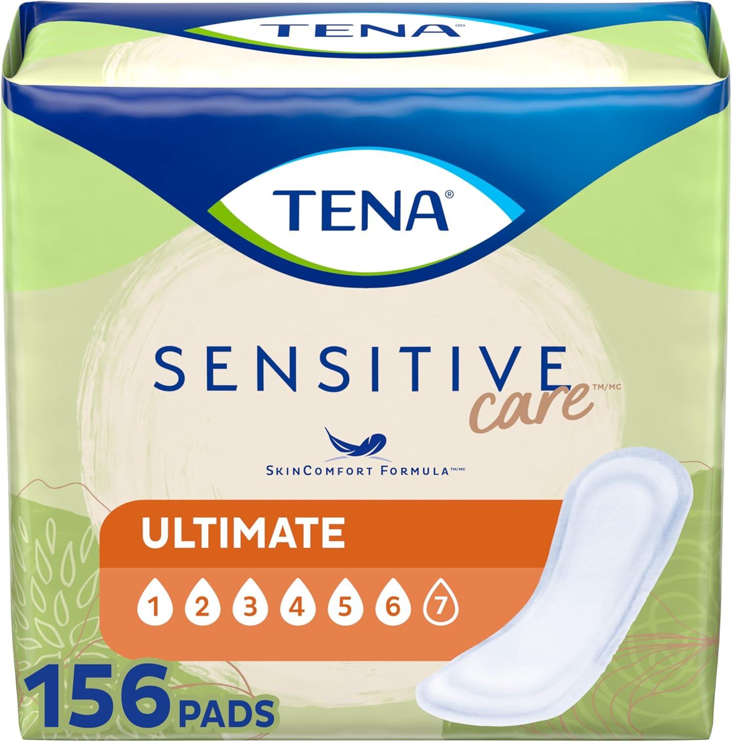 image:imageTENA Incontinence Pads Bladder Control amp Postpartum for Women Ultimate Absorbency Aloe and Vitamin E Sensitive Care 99 CountRegular