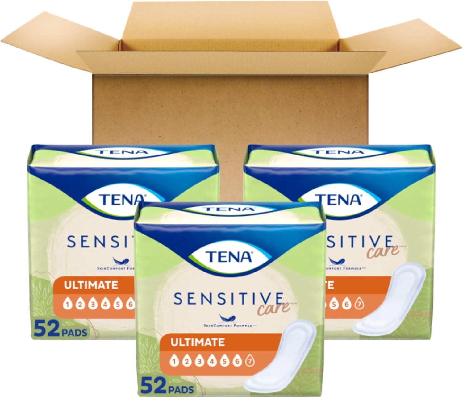 image:imageTENA Incontinence Pads Bladder Control amp Postpartum for Women Ultimate Absorbency Aloe and Vitamin E Sensitive Care 99 CountRegular