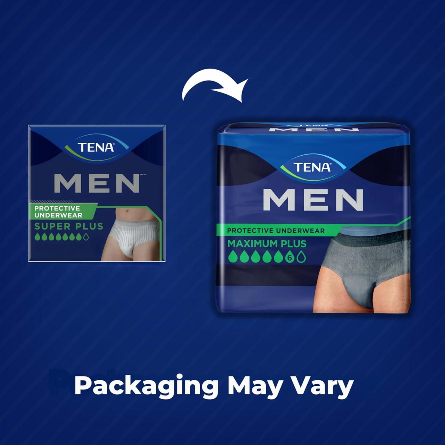 image:imageTENA Men Maximum Plus Incontinence Underwear Bladder Control SM 64 Count Waist size 34in50inLargeXLarge