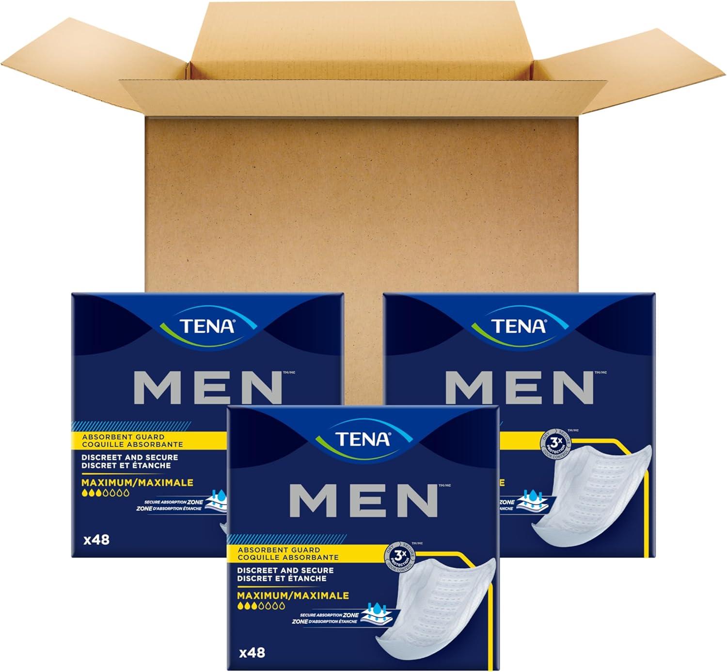 image:imageTENA Men Protective Incontinence Guards for Men Maximum Absorbency 144 Count144