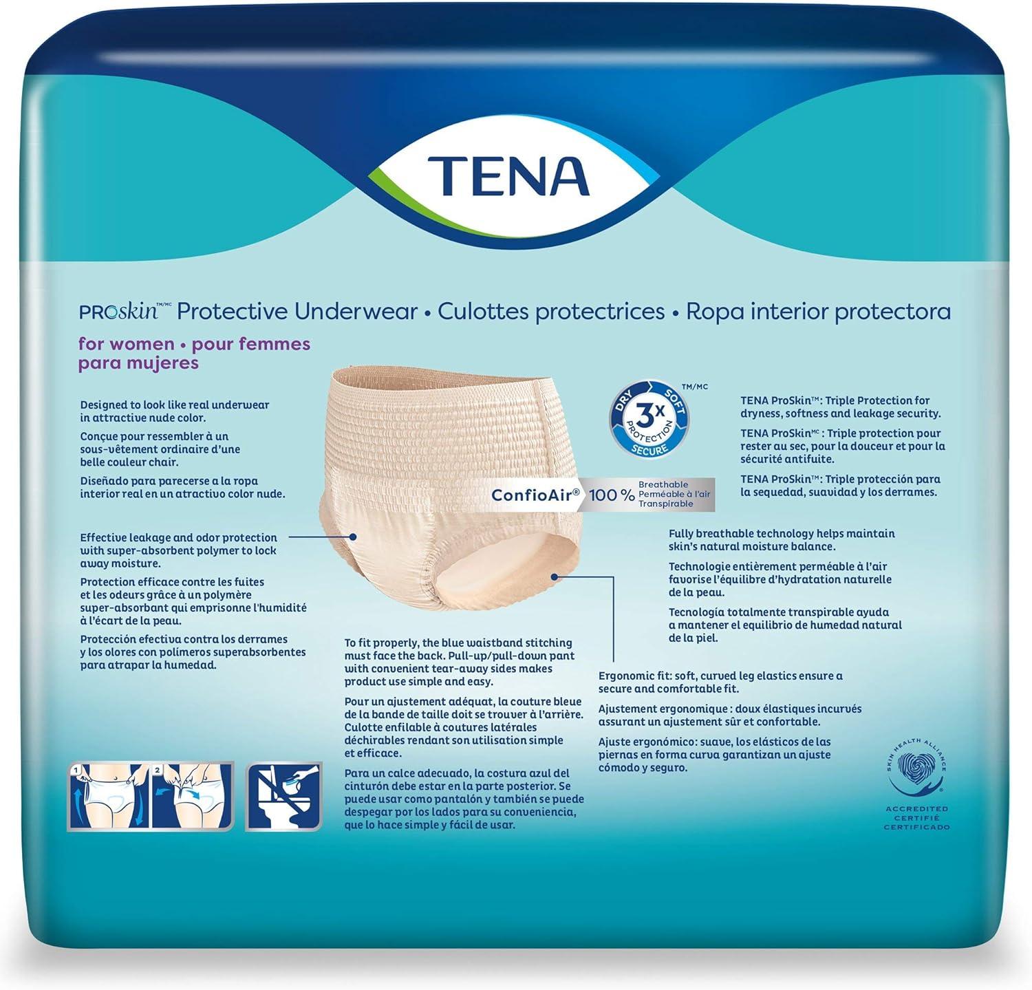 image:imageTENA ProSkin Large NudeColored Adult Female Moderate Absorbency Protective Disposable Underwear 72 CountSmallMedium