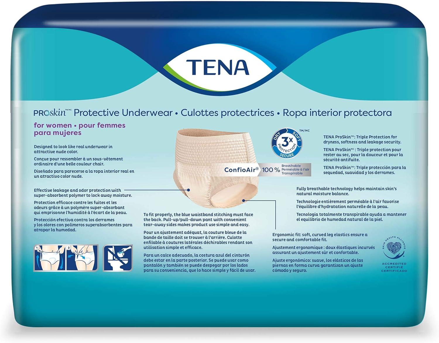 image:imageTENA ProSkin Large NudeColored Adult Female Moderate Absorbency Protective Disposable Underwear 72 CountSmallMedium
