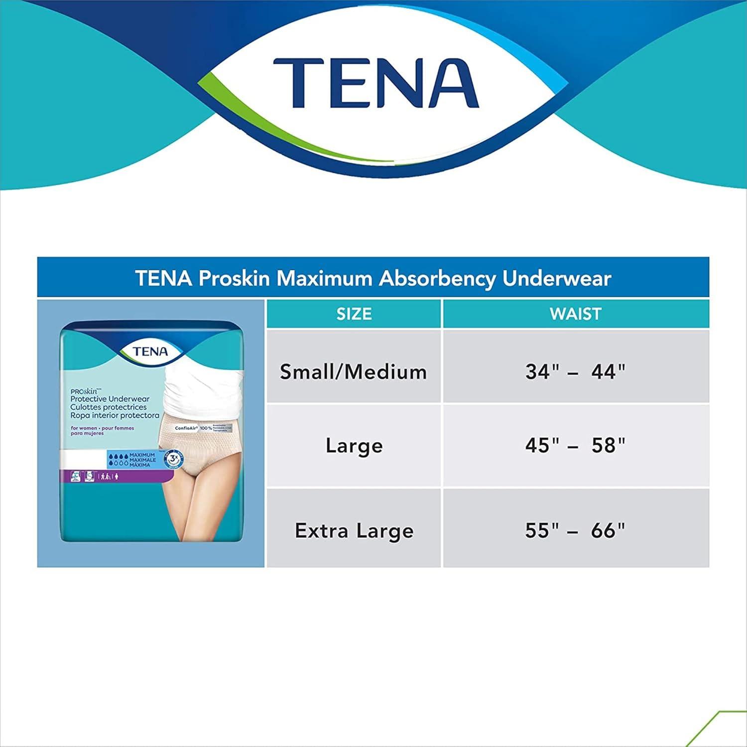 image:imageTENA ProSkin Large NudeColored Adult Female Moderate Absorbency Protective Disposable Underwear 72 CountSmallMedium