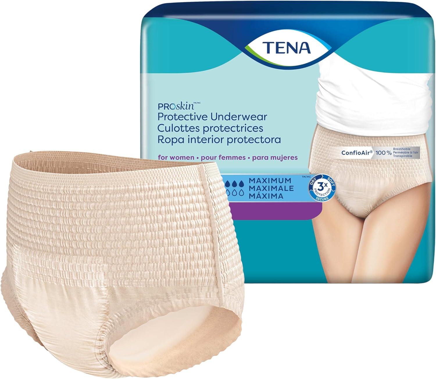 image:imageTENA ProSkin Large NudeColored Adult Female Moderate Absorbency Protective Disposable Underwear 72 CountSmallMedium