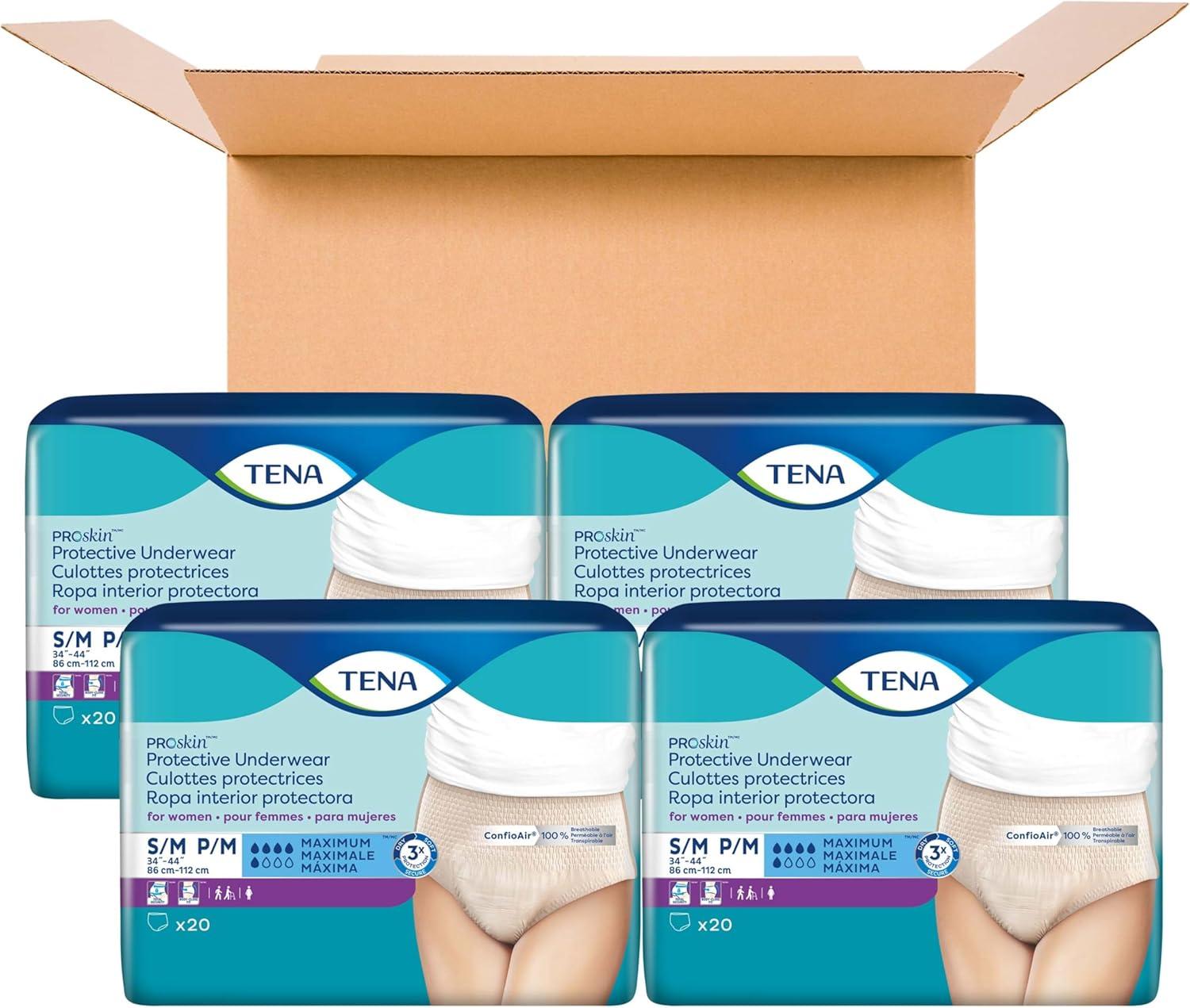 image:imageTENA ProSkin Large NudeColored Adult Female Moderate Absorbency Protective Disposable Underwear 72 CountSmallMedium
