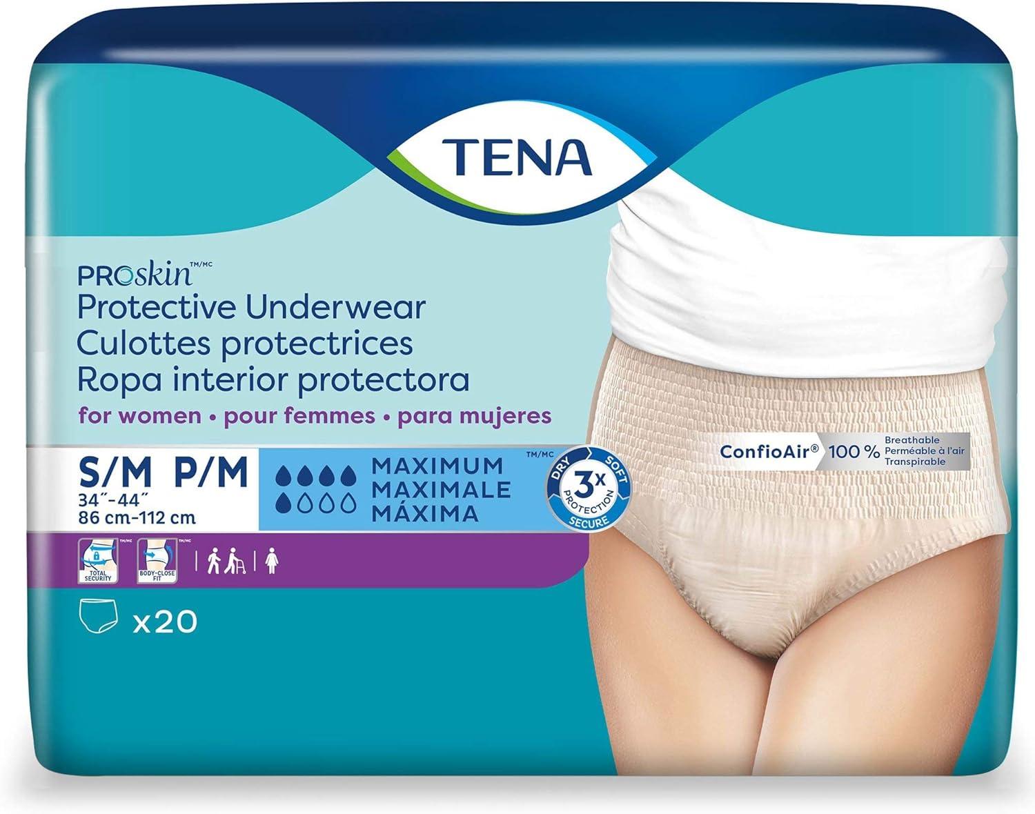 image:imageTENA ProSkin Large NudeColored Adult Female Moderate Absorbency Protective Disposable Underwear 72 CountSmallMedium