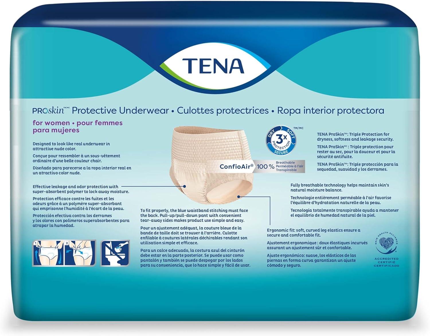 image:imageTENA ProSkin Large NudeColored Adult Female Moderate Absorbency Protective Disposable Underwear 72 CountXLarge