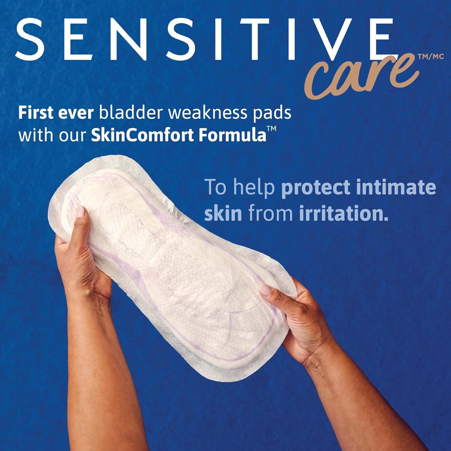 image:imageTENA Sensitive Care Extra Coverage Moderate Absorbency Incontinence Bladder Control Pad 180 CountRegular