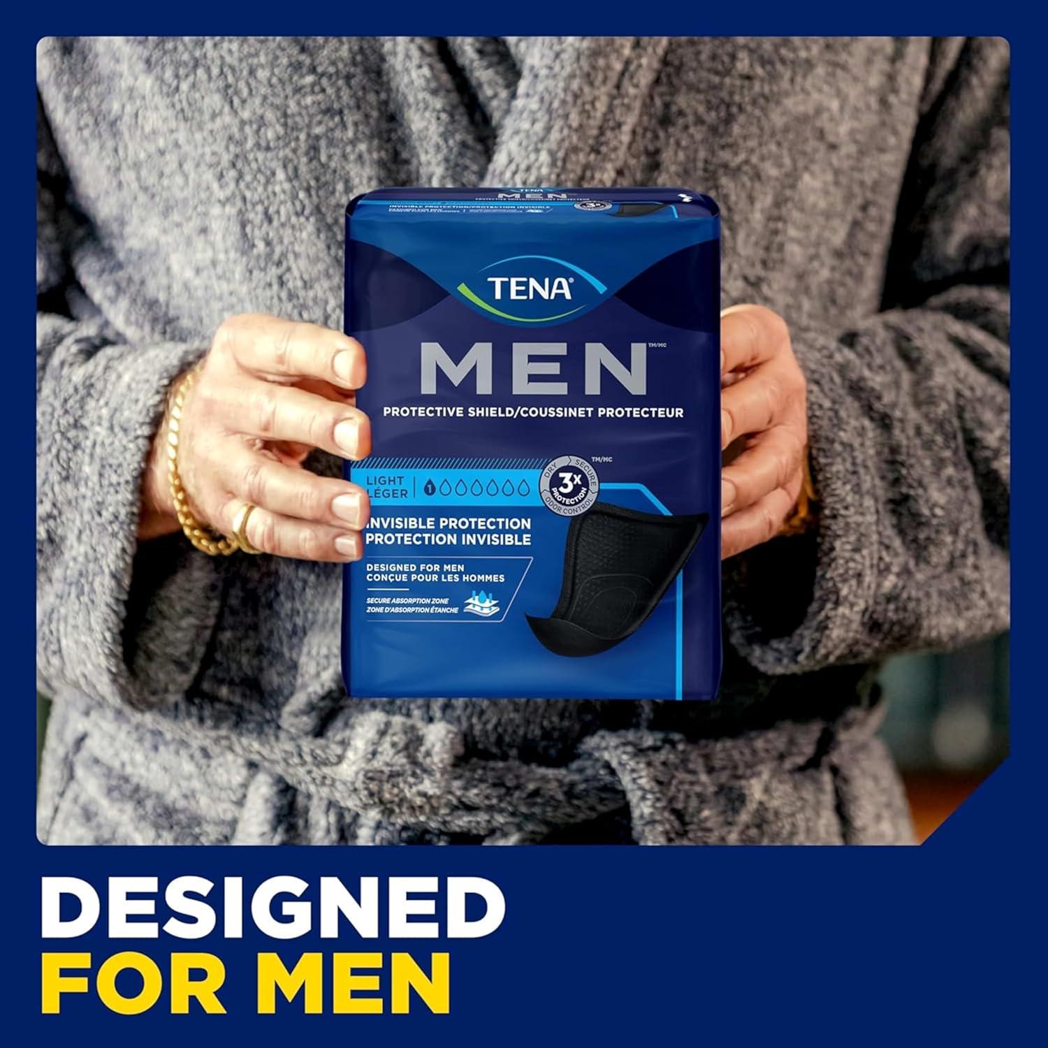image:imageTena Men Light Incontinence Protective Shield for Men Bladder Control Discrete Light Absorbency 58 Count174 Count