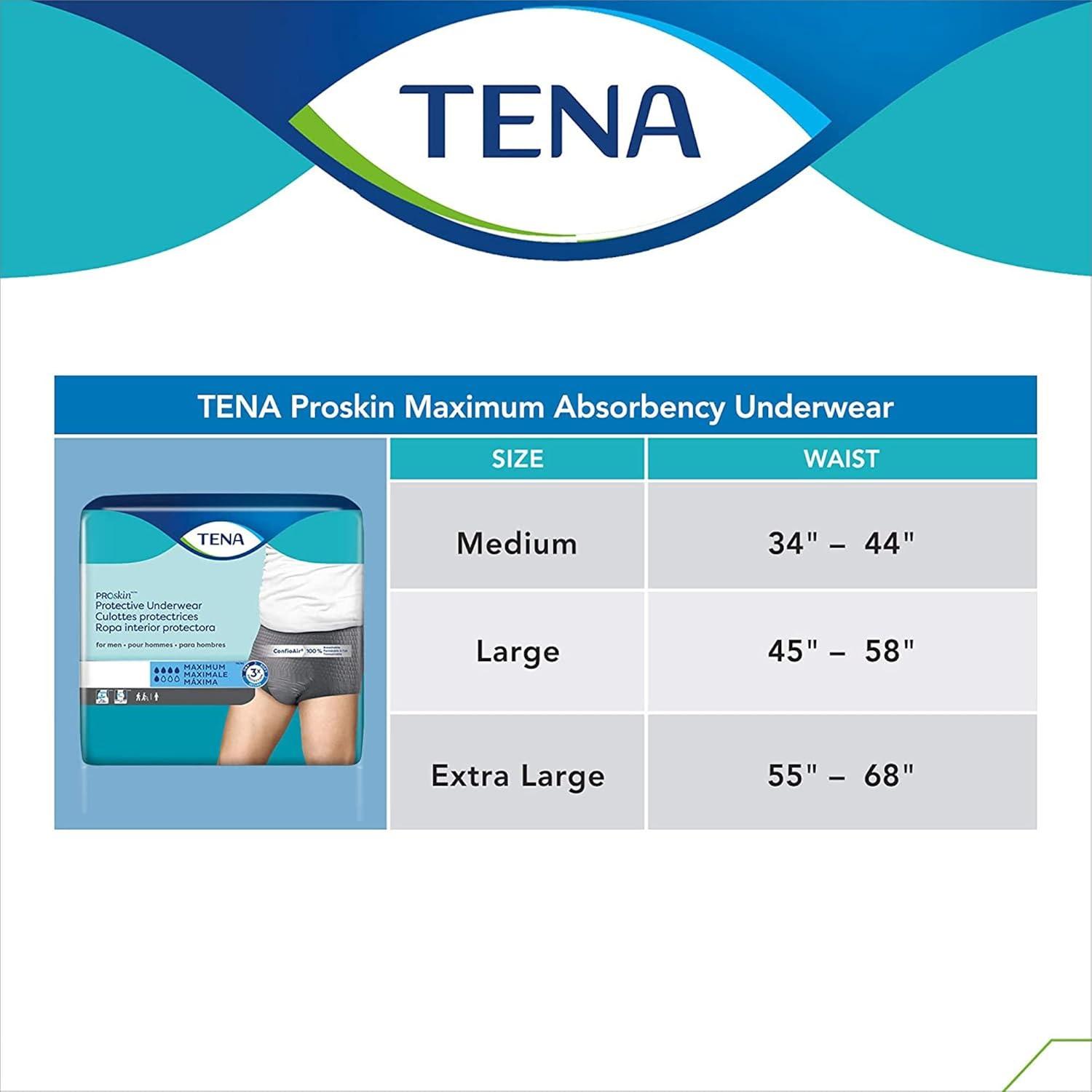 image:imageTena ProSkin Large Gray Adult Male Moderate Absorbency Protective Disposable Underwear 72 CountMedium
