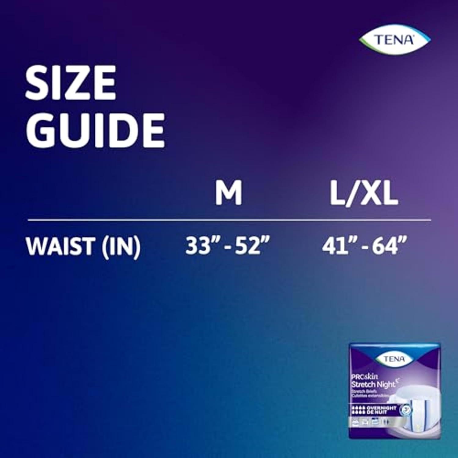 image:imageTena ProSkin Overnight Incontinence Adult Diaper for Women amp Men Stretch Brief Medium 12 Count Packaging May VaryLargeXLarge