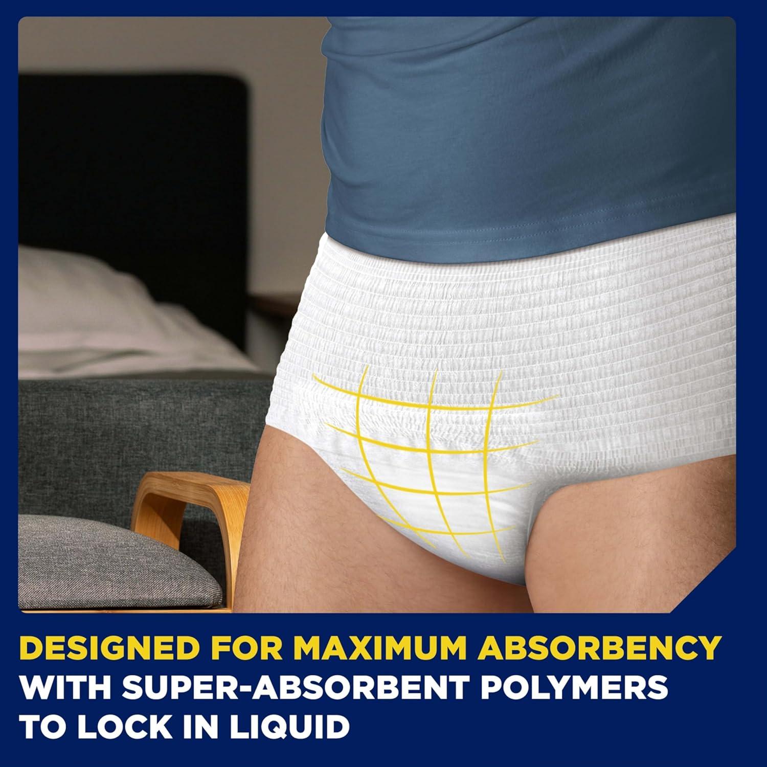image:imageTena Protective Adult Incontinence Underwear for Men Maximum SM 80 Count Waist Size 25in34inSmallMedium
