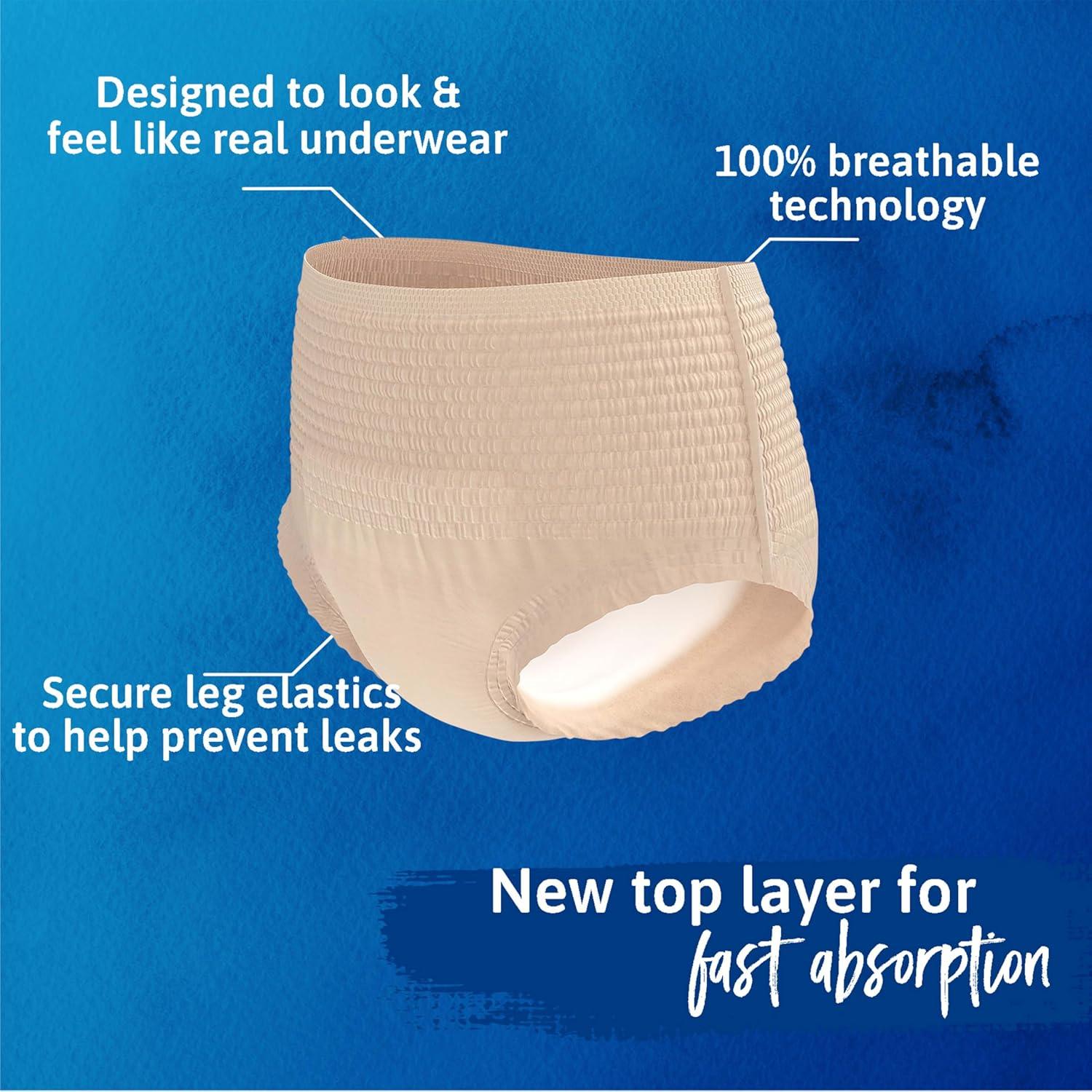 image:imageTena Sensitive Care Adult Incontinence Underwear for Women Maximum XL 72 Count Waist Size 45in58inXLarge