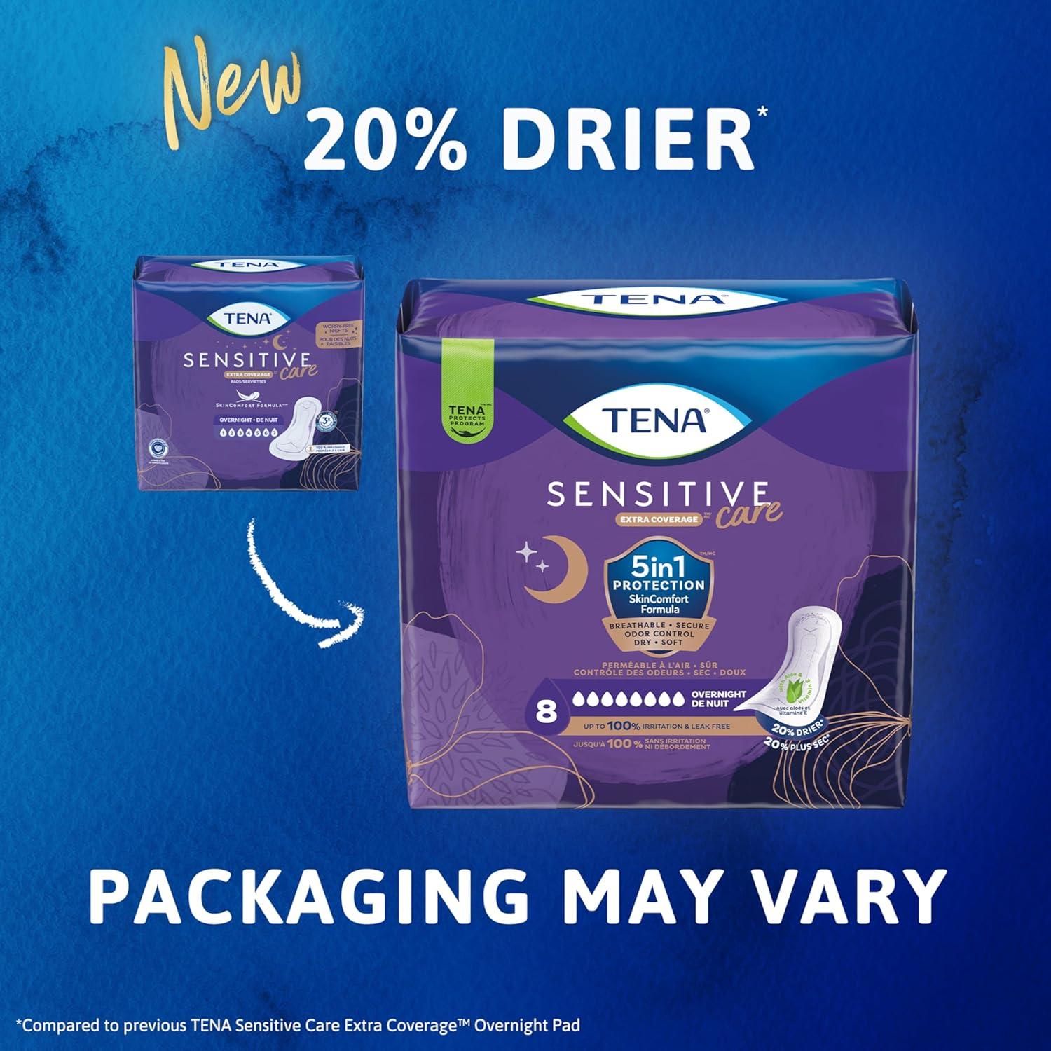 image:imageTena Sensitive Care Incontinence Pads Bladder Control Postpartum for Women Overnight Absorbency Extra Coverage 48 Count135