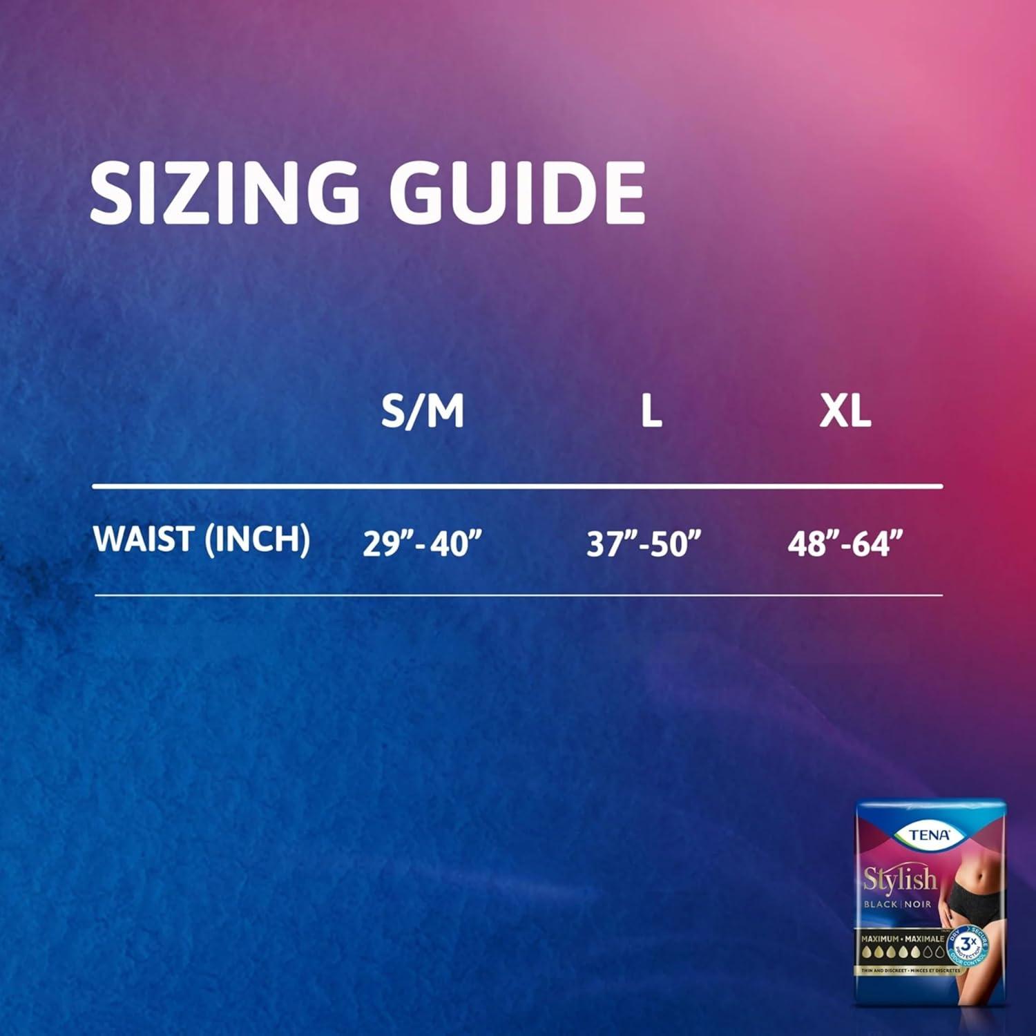 image:imageTena Stylish Black Incontinence Underwear for Women Maximum Absorbency SmallMedium 36 ct 2 Packs of 18L