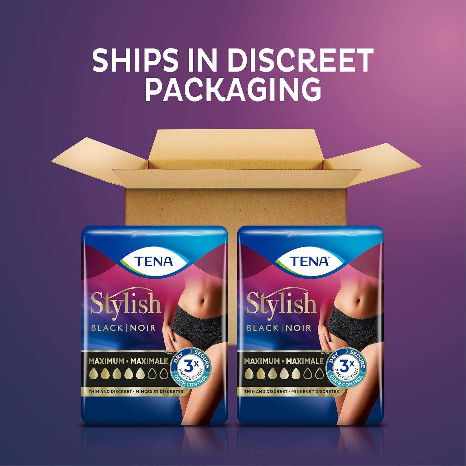 image:imageTena Stylish Black Incontinence Underwear for Women Maximum Absorbency SmallMedium 36 ct 2 Packs of 18Large