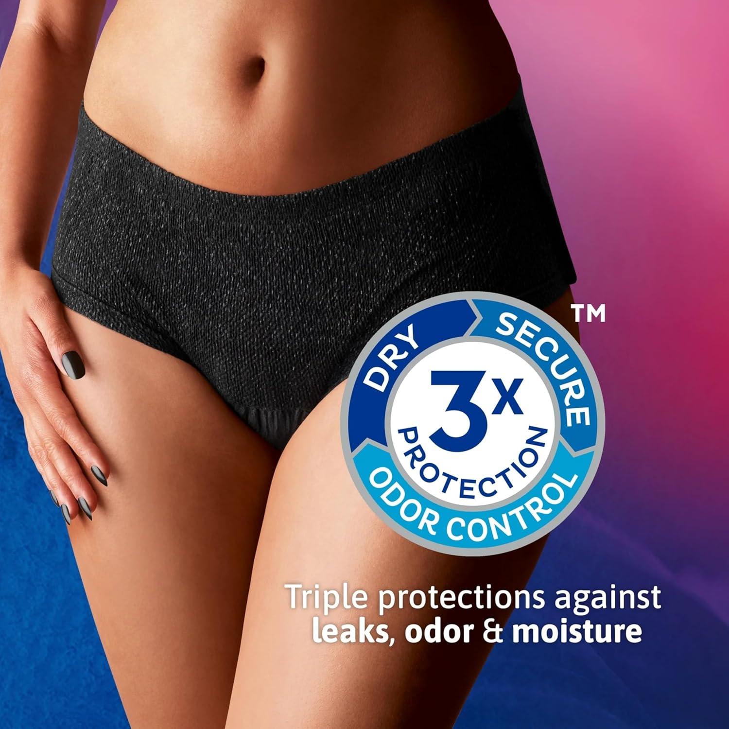 image:imageTena Stylish Black Incontinence Underwear for Women Maximum Absorbency SmallMedium 36 ct 2 Packs of 18SM