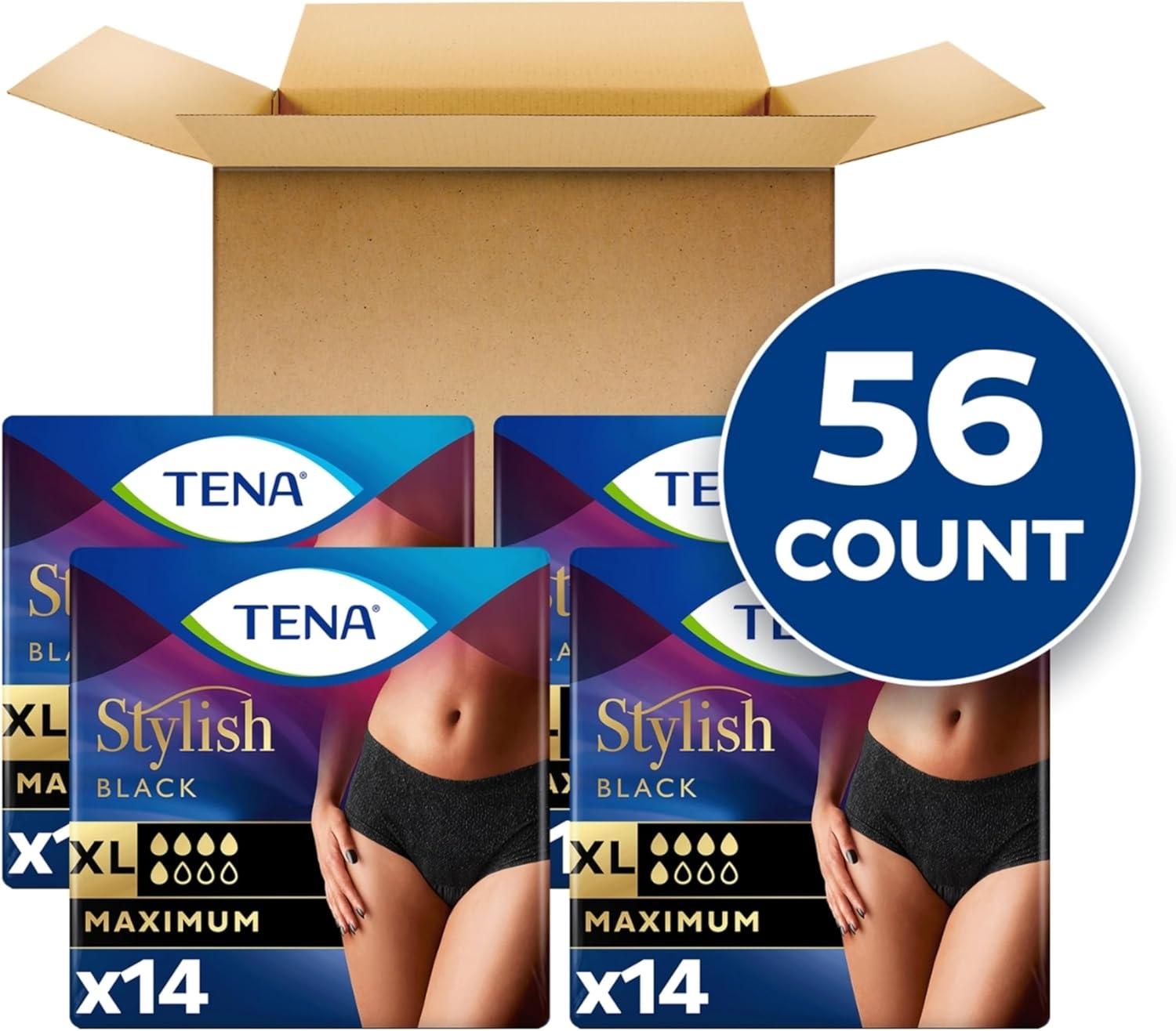 image:imageTena Stylish Black Incontinence Underwear for Women Maximum Absorbency SmallMedium 36 ct 2 Packs of 18XL