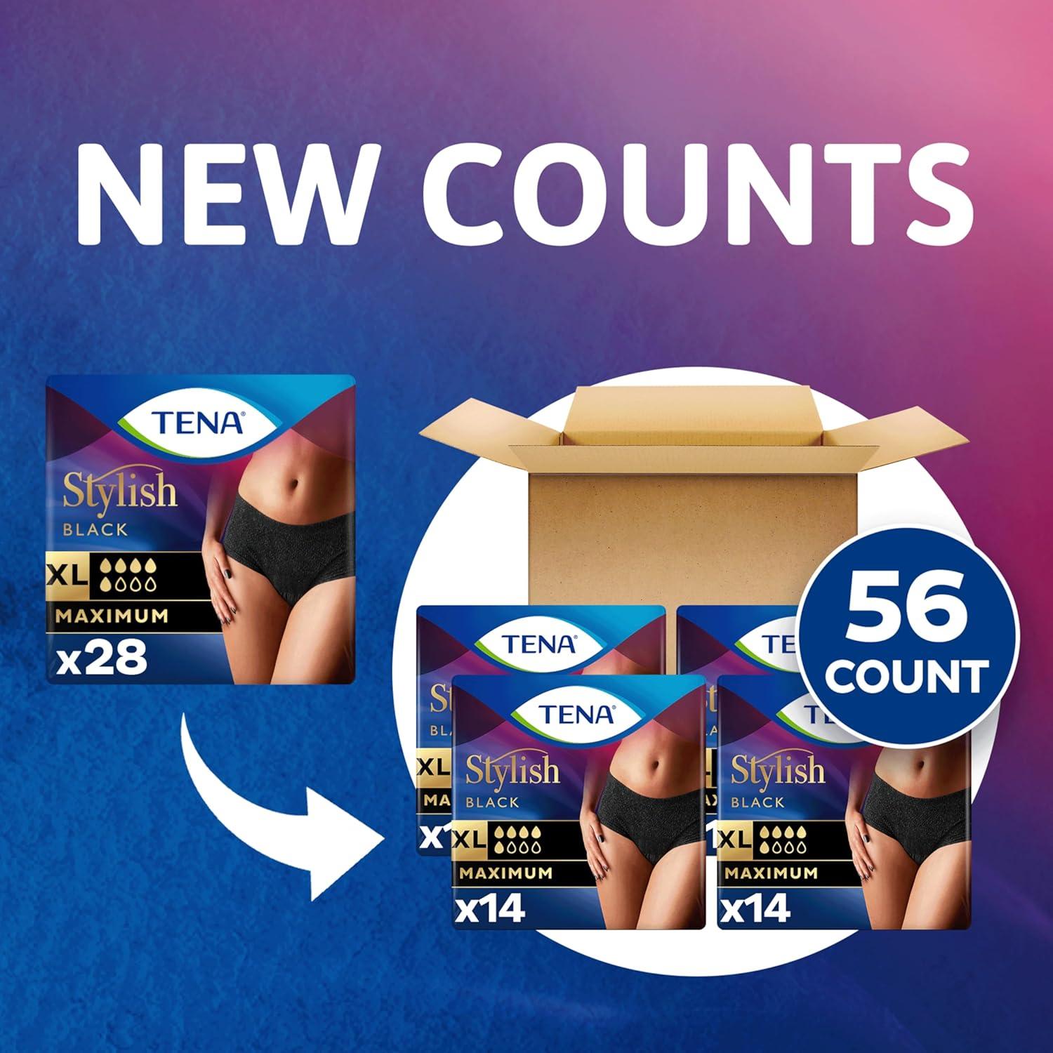 image:imageTena Stylish Black Incontinence Underwear for Women Maximum Absorbency SmallMedium 36 ct 2 Packs of 18XL