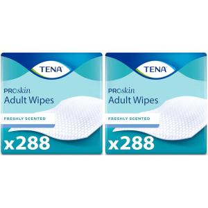 TENA Adult Wipes for Incontinence, Body Cleansing Wipes for Adults, ProSkin – 288 Count(48 Count (Pack of 12))