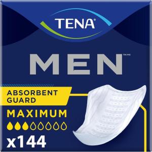 TENA Men Protective Incontinence Guards for Men, Maximum Absorbency, 144 Count(144)