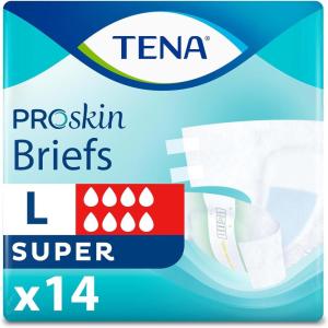TENA ProSkin Unisex Adult Diapers with Tabs, Maximum Absorbency, Medium, 56 ct(Large)