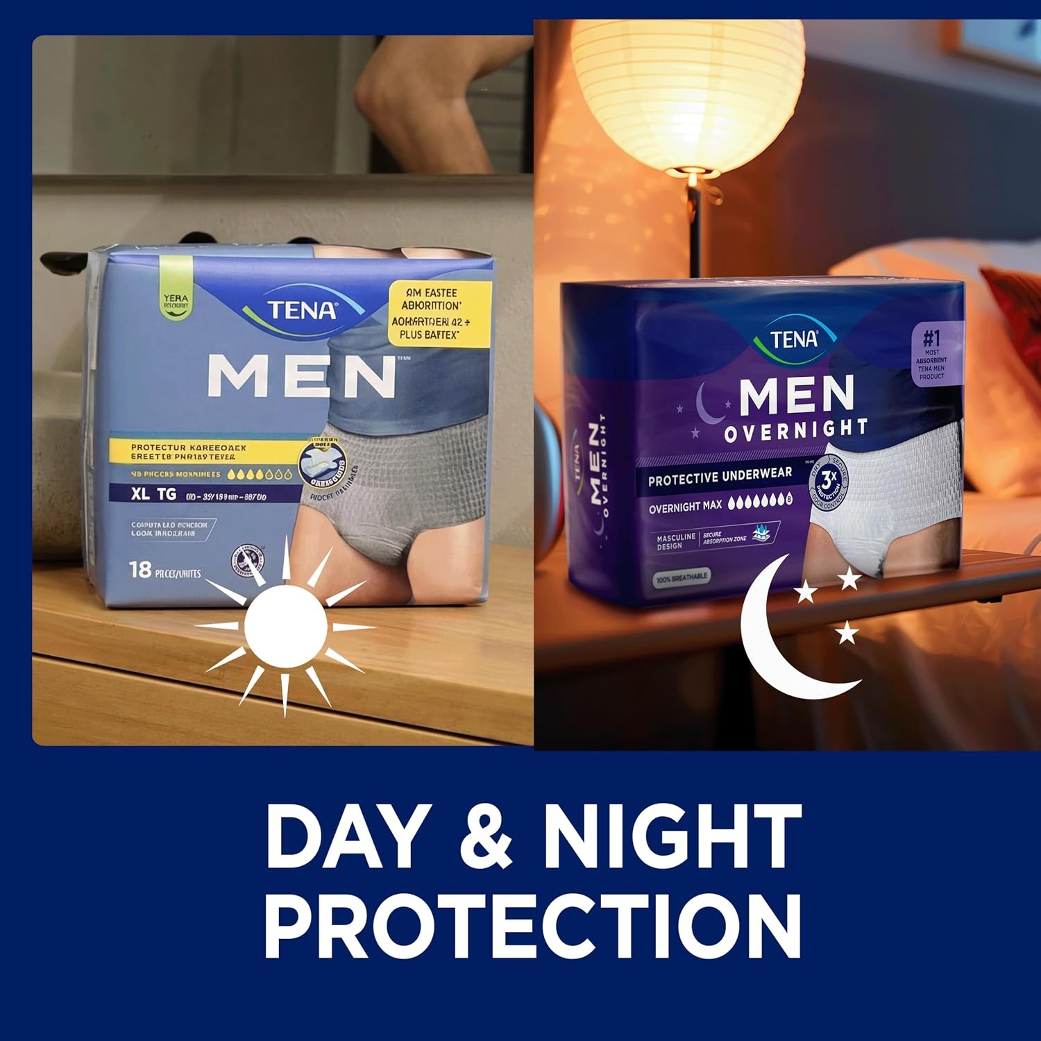 image:imageTena Men Protective Underwear for Men Maximum Absorbency Better Fit Adult Diaper Large 20 Count