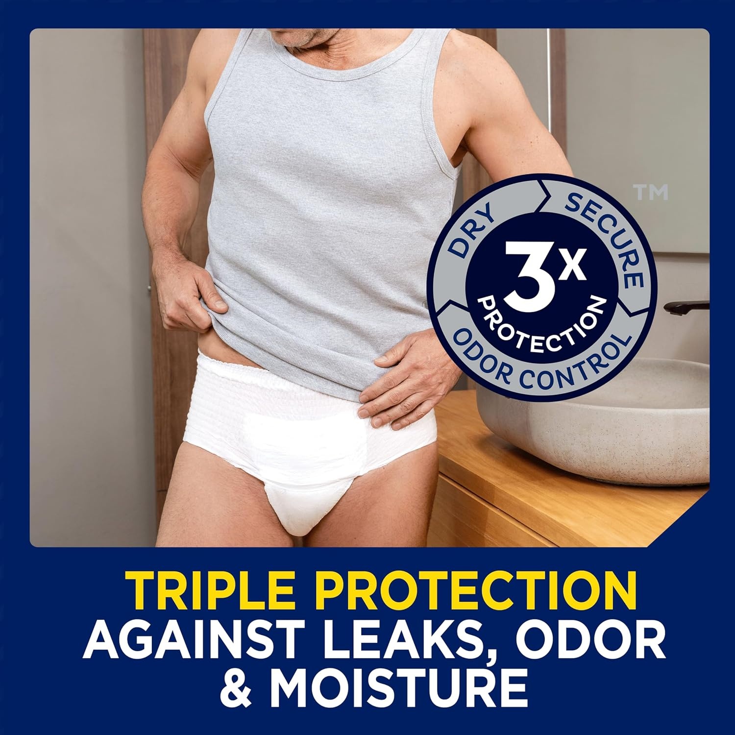 image:imageTena Men Protective Underwear for Men Maximum Absorbency Better Fit Adult Diaper SmallMedium 10 Count