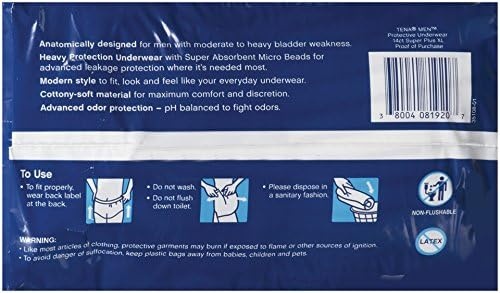 image:imageTena for Men Heavy Protection Underwear Super Plus Absorbency XL 14 Count