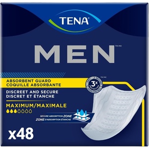 Tena Incontinence Guards for Men, Moderate Absorbency, 48 Count(48 Count)