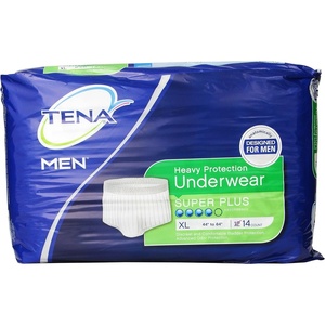 Tena for Men Heavy Protection Underwear, Super Plus Absorbency, XL, 14 Count